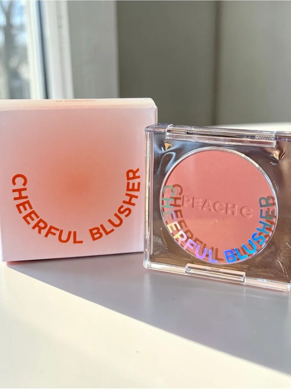 💎 PEACH C Cheerful Blusher 04 Carrotful Korean Beauty New In Box